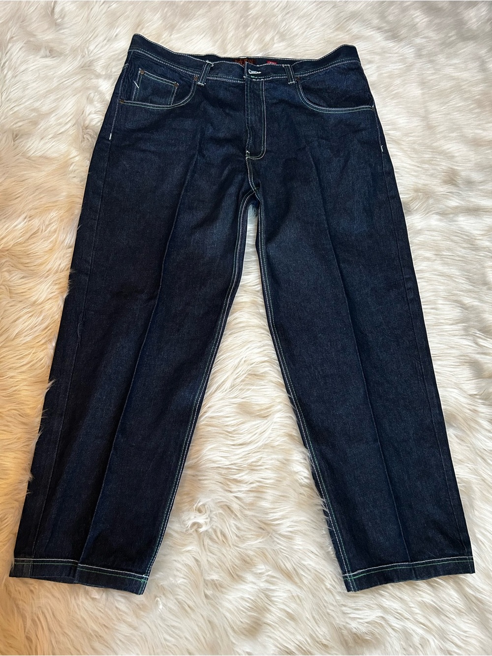 RISK Jeans Men's Dark Blue Denim Jeans - Classic Straight Fit